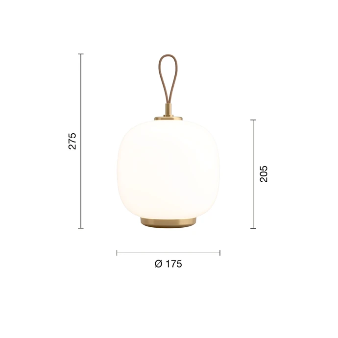 Přenosná stmívatelná lampa VL 45 Radiohus / Glossy White Opal Glass