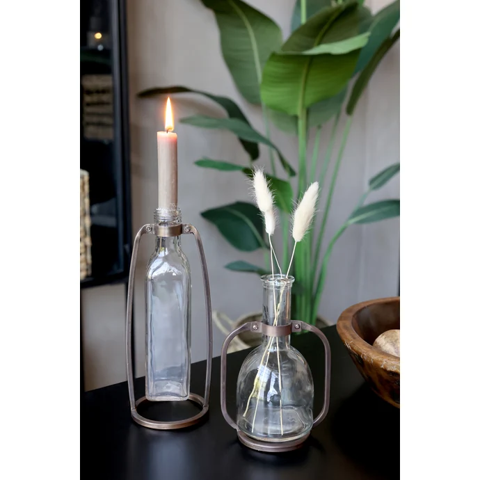 Skleněná váza Bottle Handle 23,5 cm