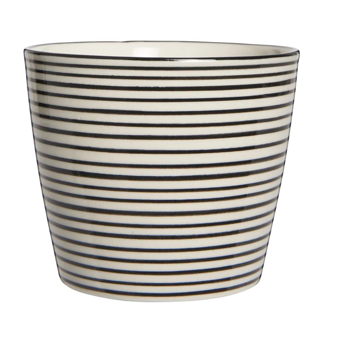 Latte cup Casablanca black stripe