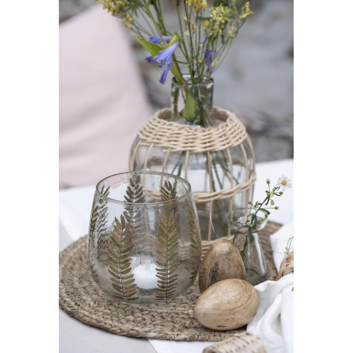 Kulaté prostírání Dark Natural Jute