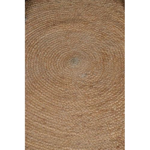 Jutový koberec Circle Sugar Almond Ø90 cm