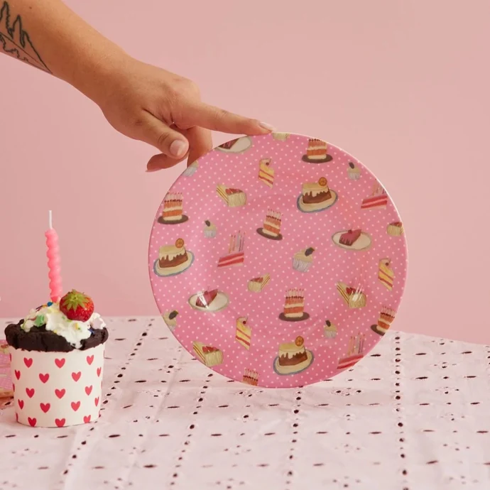 Melaminový talíř Pink Sweet Cake 20 cm