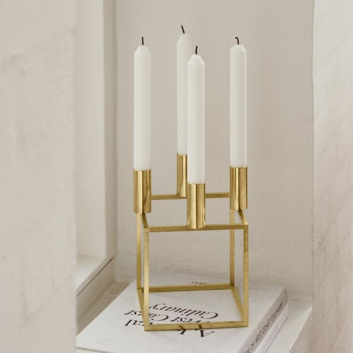 Svícen Kubus 4 Brass