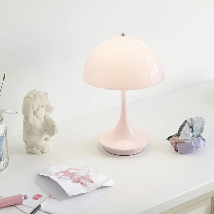 Přenosná lampa Panthella 160 V3 Opal Pale rose