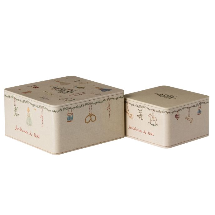 Plechový box Ambiance de Noël - set 2 ks