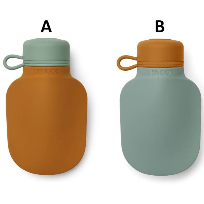 Dětská lahev na smoothie Silvia Mustard/Peppermint - Set 2 ks