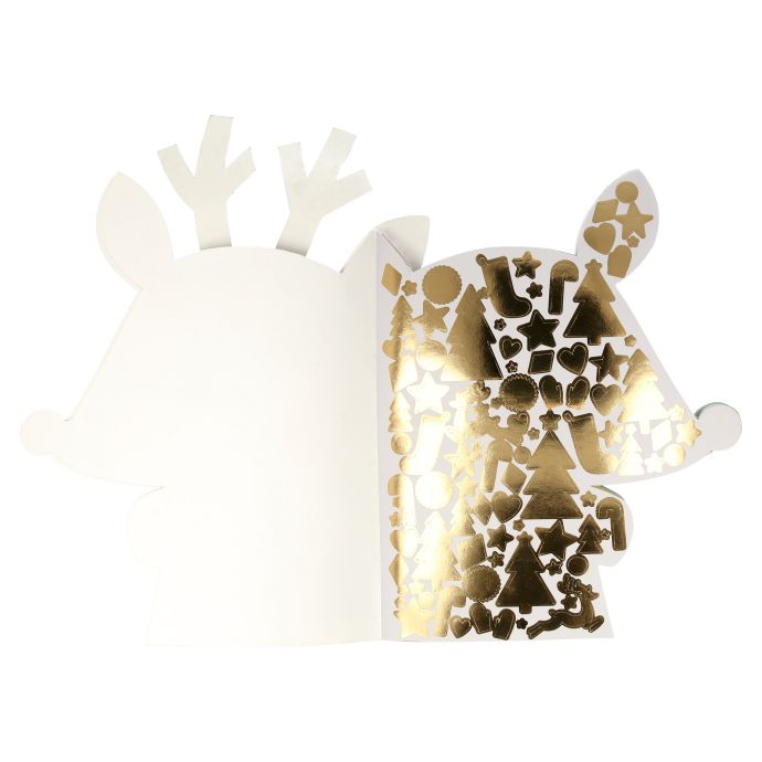 Skicák s vánočními samolepkami Reindeer