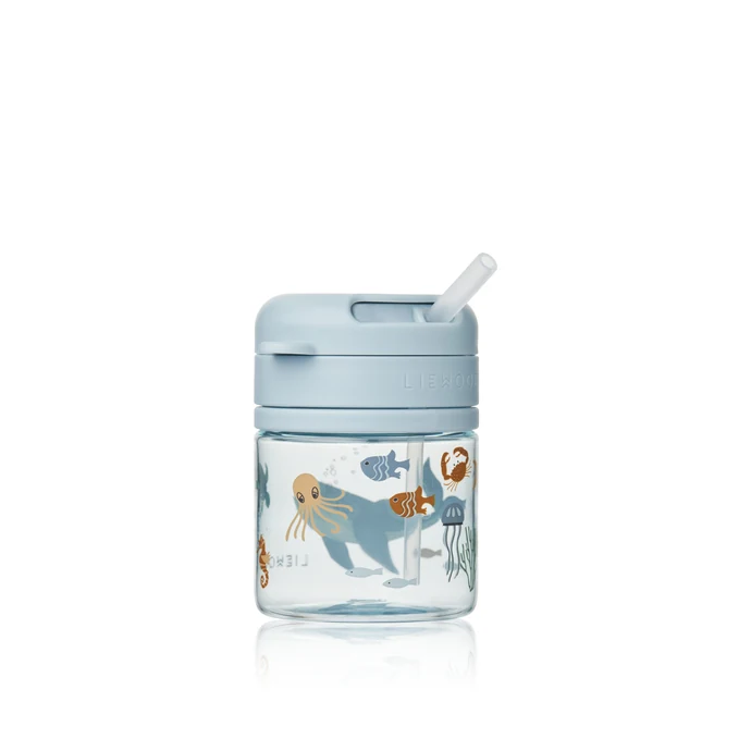 Dětská lahev s brčkem Tritan Sea Creature Sandy 280 ml