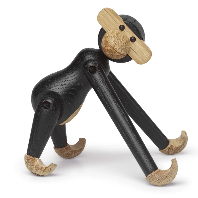 Dřevěná opička Monkey Mini Dark Oak Wood 9,5 cm