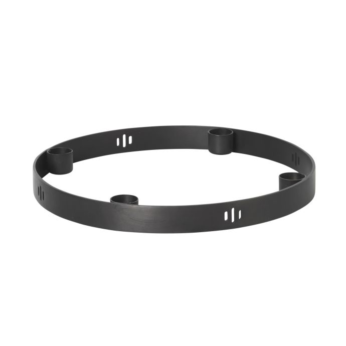 Mosazný adventní svícen Circle Black