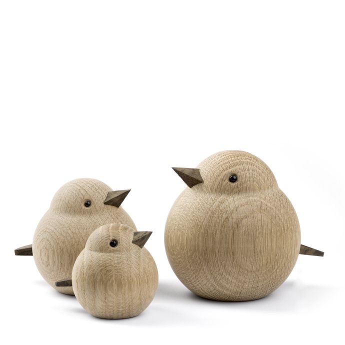 Dřevěný ptáček Mama Sparrow Natural Oak