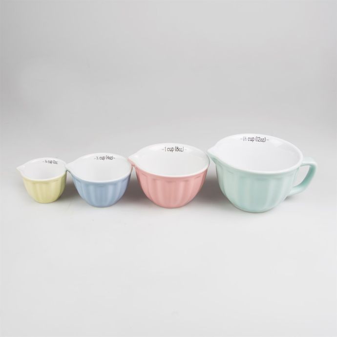 Keramické odměrky Retro Pastel- set 4 ks