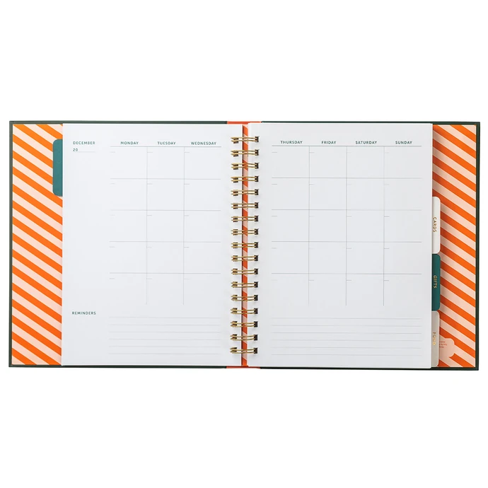 Vánoční plánovač Christmas Planner Green