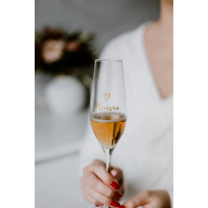 Sklenice na sekt Ženích a nevesta – set 2 ks SK
