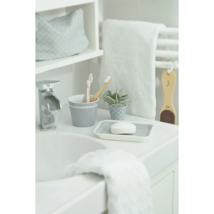 Porcelánový tácek pod máslenku Pinstripe Charcoal