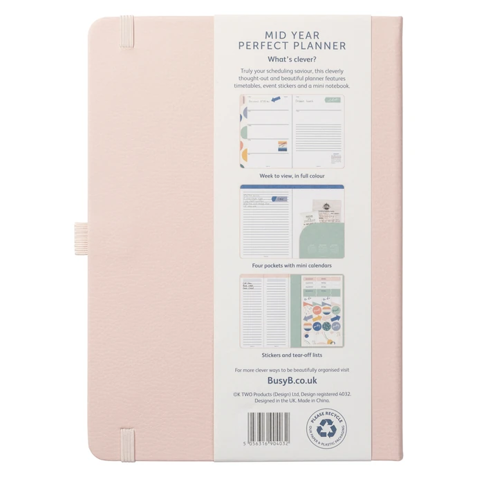 Týdenní diář Perfect Planner Pale Pink Faux 2022/23