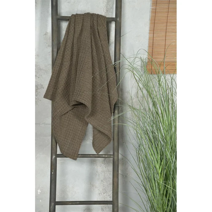 Bavlněný ručník Vaffle Dark Brown 70x140cm