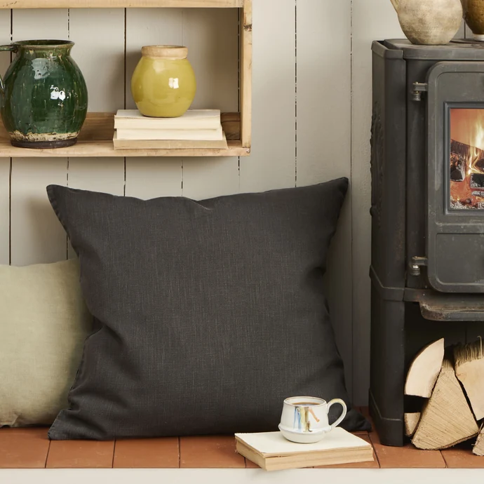 Povlak na polštář Ramie Anthracite 60 x 60 cm