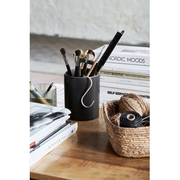 Kameninová dóza Rustic Dark grey
