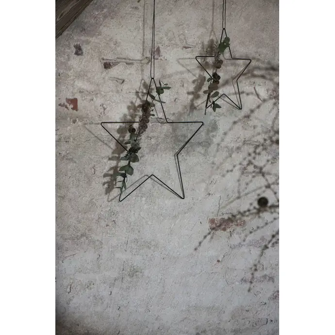 Vánoční dekorace Black Iron Star 31 cm