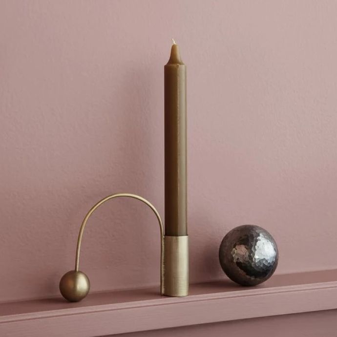 Kovový svícen Brass Balance Candle Holder