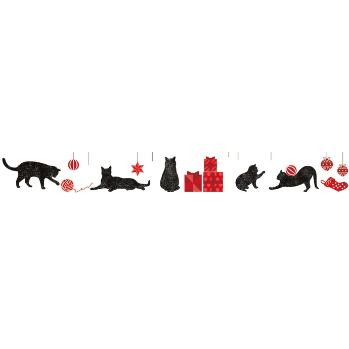 Designová samolepicí páska Black Cats Christmas