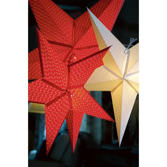 Závěsná svítící hvězda Aino Red 60 cm