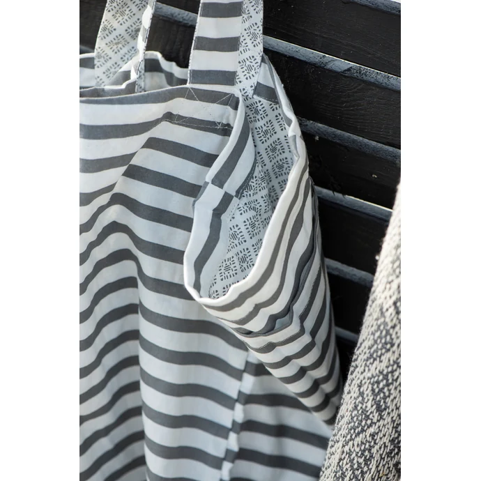 Plátěná taška Grey Stripes