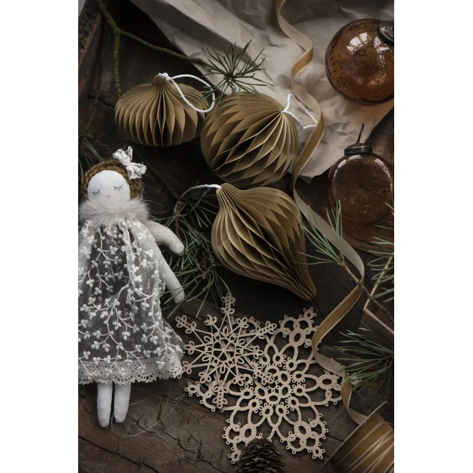 Dřevěná vánoční ozdoba Snow Crystal