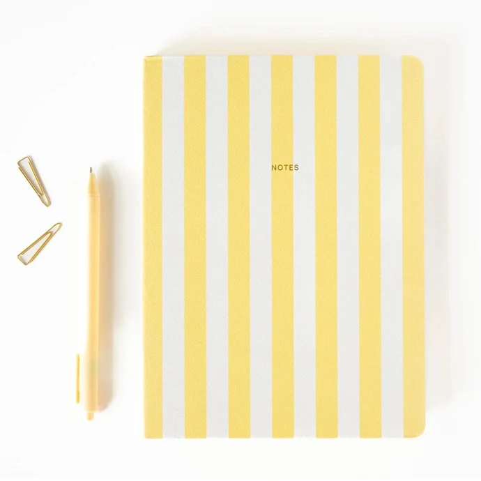 Linkovaný zápisník Fabrique Stripes Yellow A5