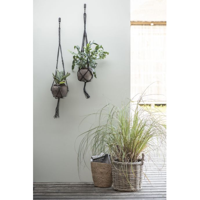 Jutový závěs na květináč Grey 95cm
