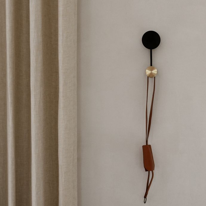 Věšák Afteroom Black/Brass - small