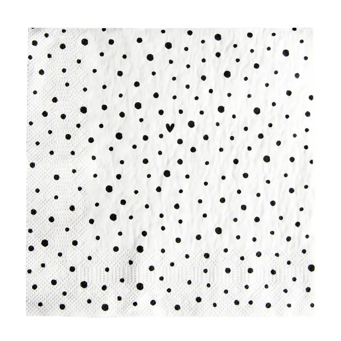 Papírové ubrousky Love Dots - 20 ks