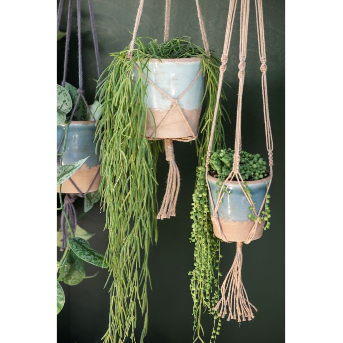 Macramé závěs na květináč Jute