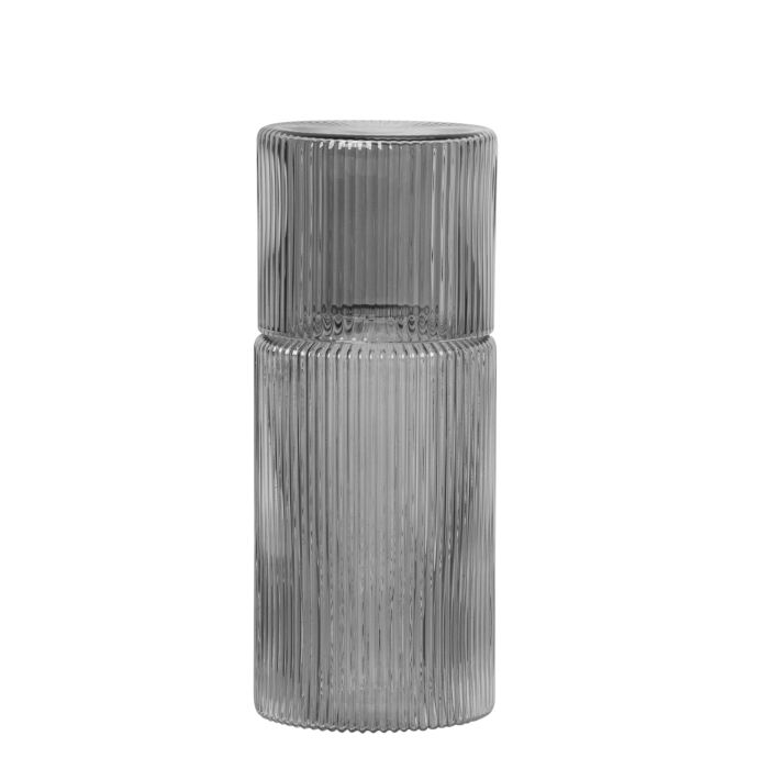 Karafa se skleničkou Ripple Smoked grey 500 ml