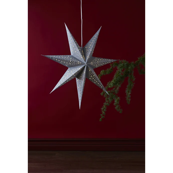Závěsná svítíci hvězda Blinka Silver 60 cm