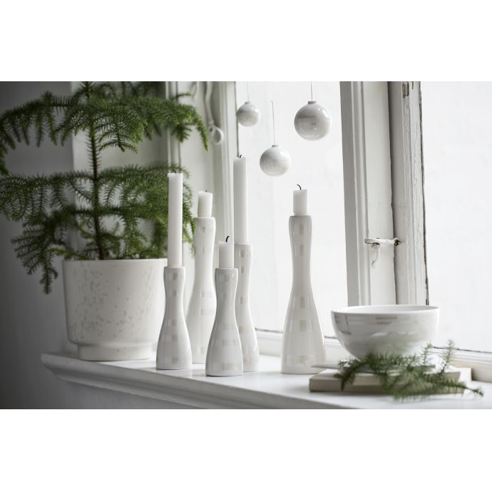 Keramický svícen Omaggio Pearl 24 cm