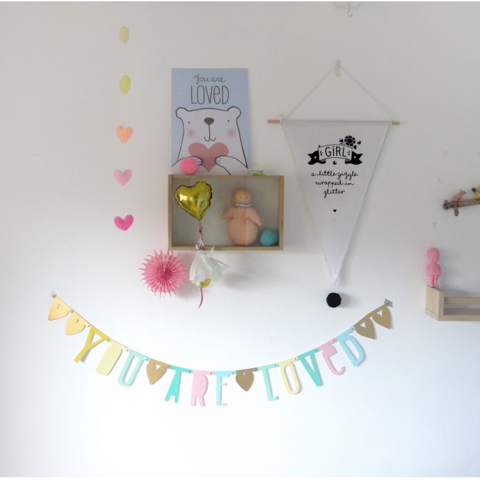 Písmenková girlanda Letter Banner Pastel