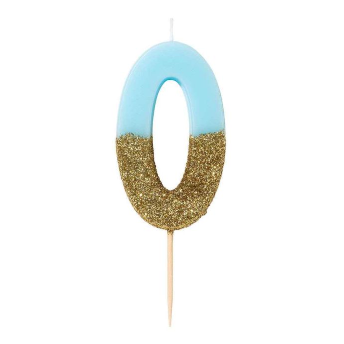 Narozeninová svíčka Blue Number 8 cm