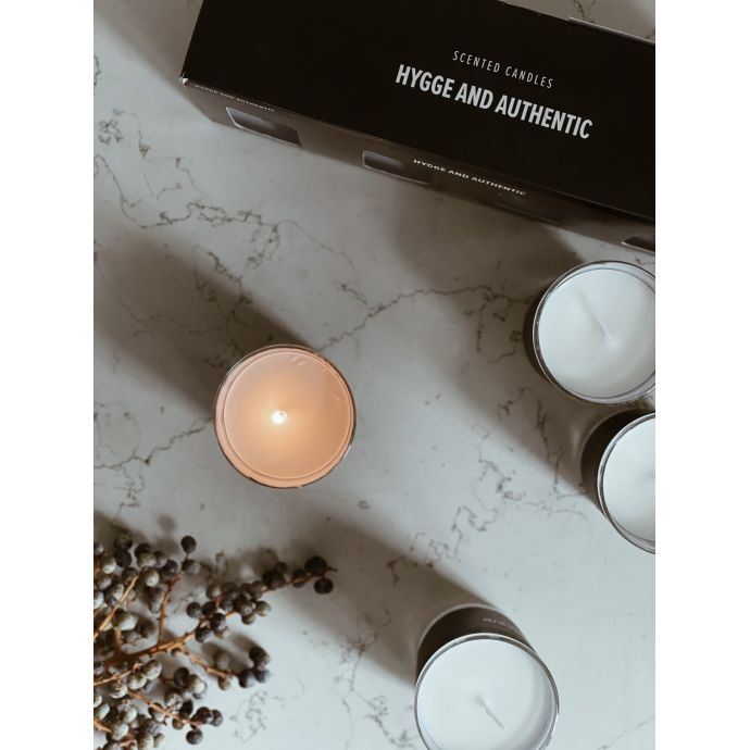 Vonné svíčky ve skle Hygge and Authentic - set 4 ks