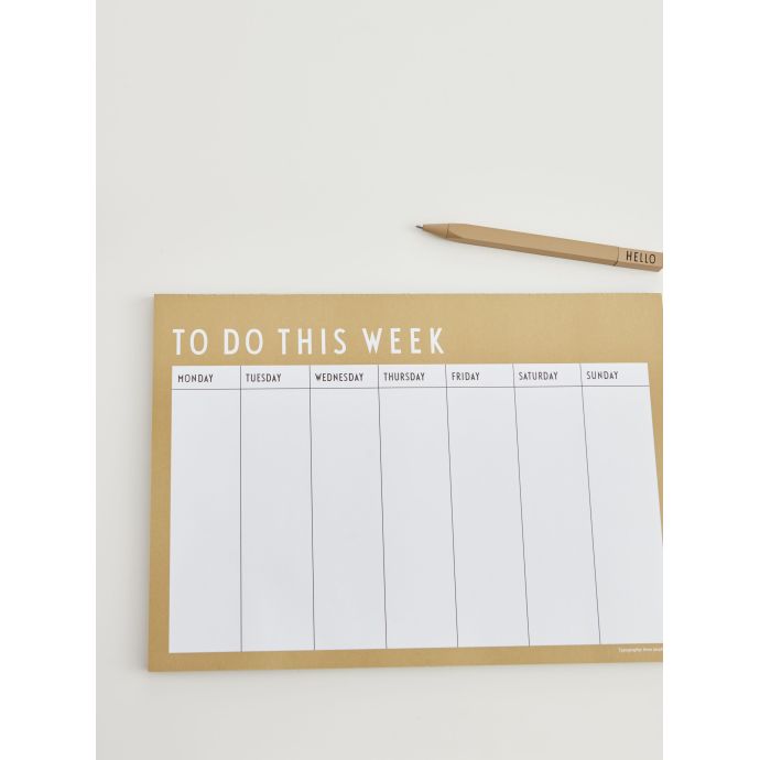 Týdenní plánovač Weekly Planner Beige