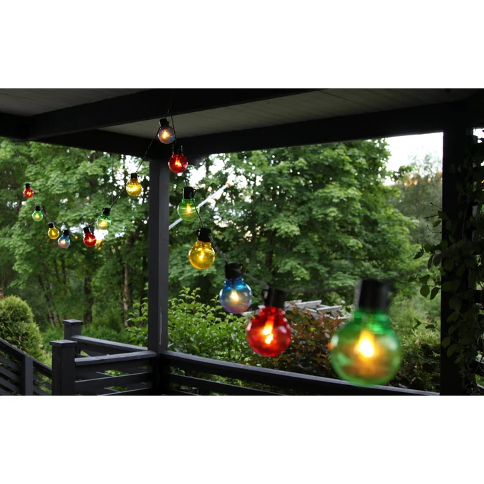 Světelný venkovní LED řetěz Colour- 16 žárovek