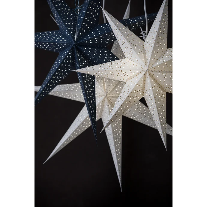 Závěsná svítící hvězda Helsinky White Gold 60 cm