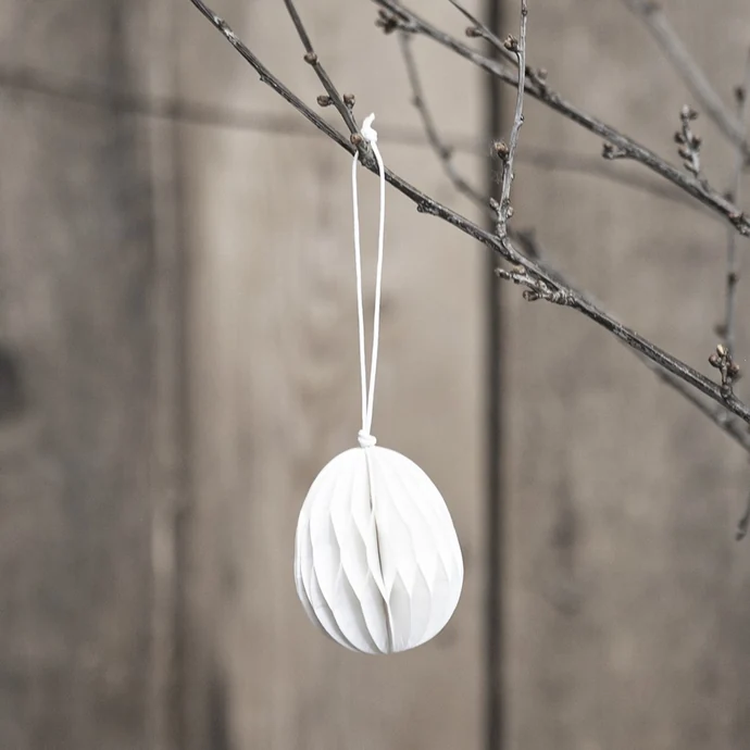 Velikonoční dekorace Paper Egg DJUPDALEN White