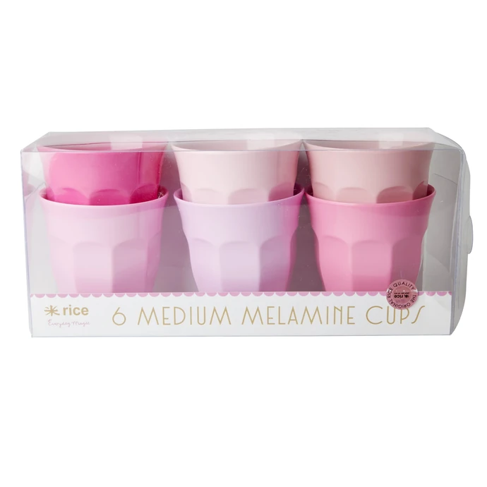 Melaminové kalíšky Pink - set 6ks