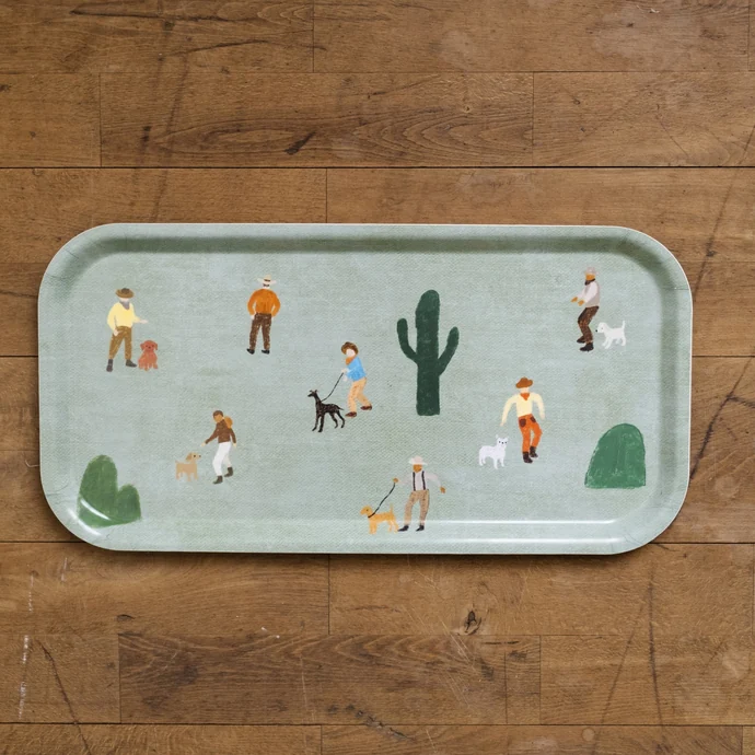 Servírovácí tác Cowboys and Dogs 43 x 22 cm