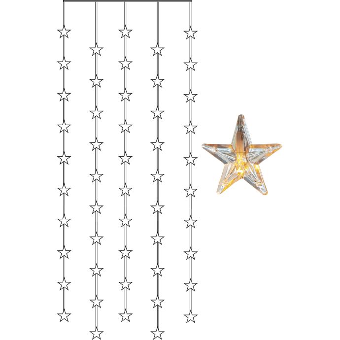 Světelný LED závěs Star Curtain 90 × 200 cm