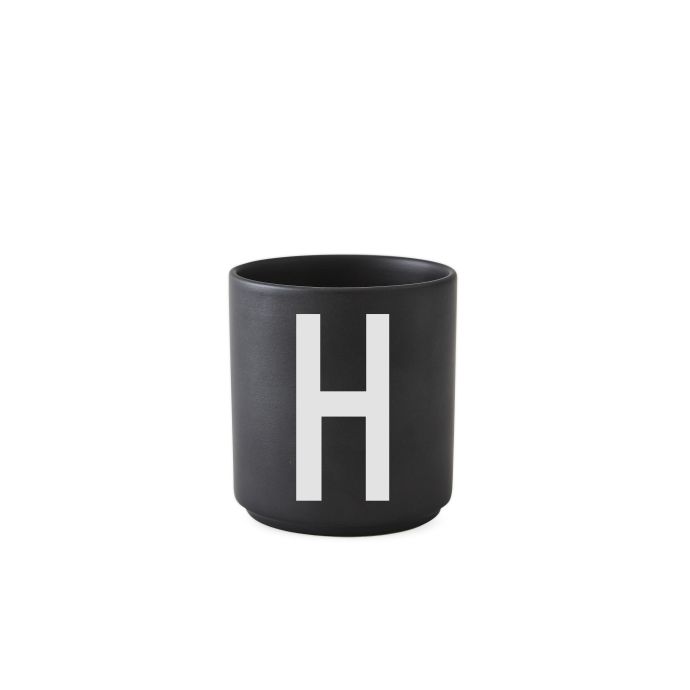 Porcelánový hrneček/dózička Letters black