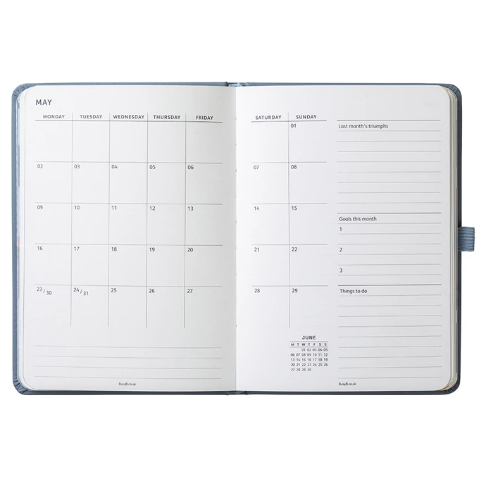 Týdenní plánovací diář Goals Diary Periwinkle Faux 2022