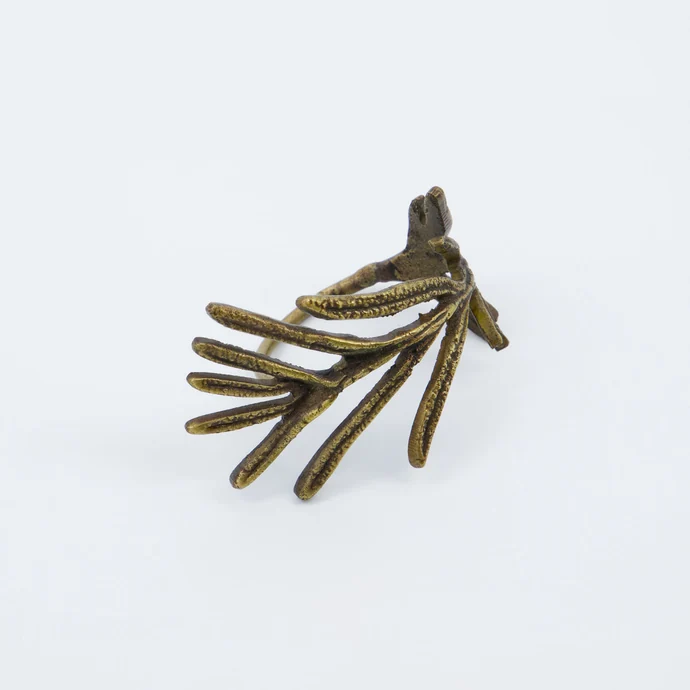 Kovové kroužky na ubrousky Mistle Antique Brass - set 4 ks